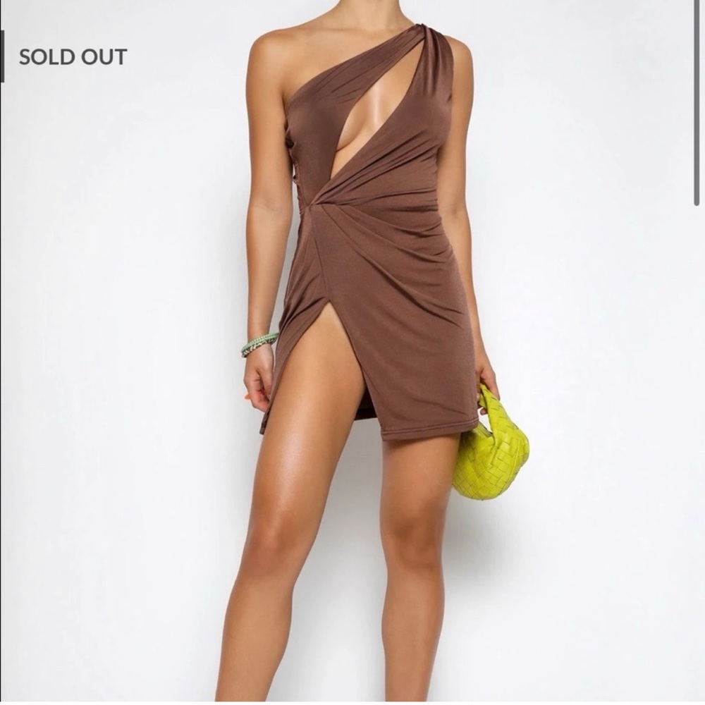 Brown tiger mist dress